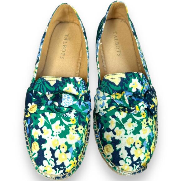 Talbot Izzy Knot Slip On Flat Espadrille Butterfly Garden Sateen Women's Size 8M - Picture 6 of 12